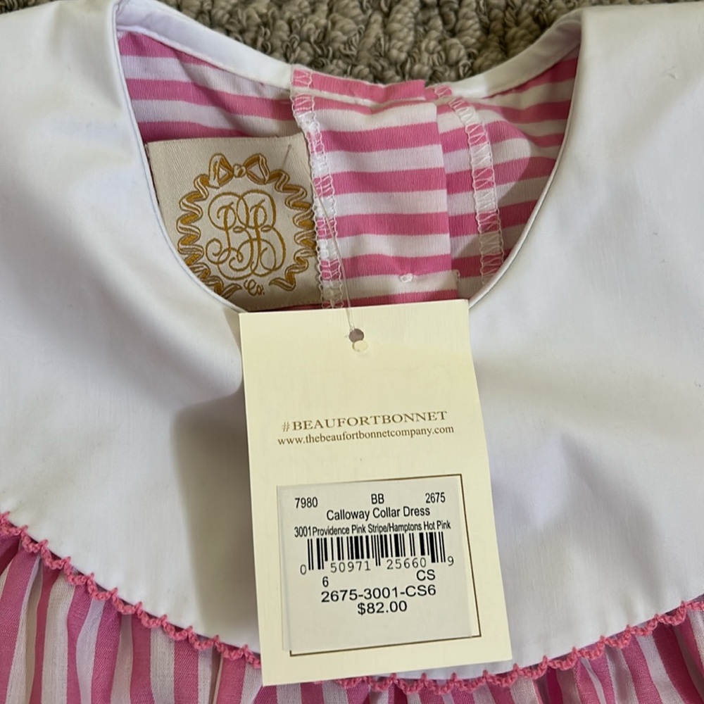 NWT The Beaufort Bonnet Company Calloway Collar Dress, Size 6 - Picture 2 of 4